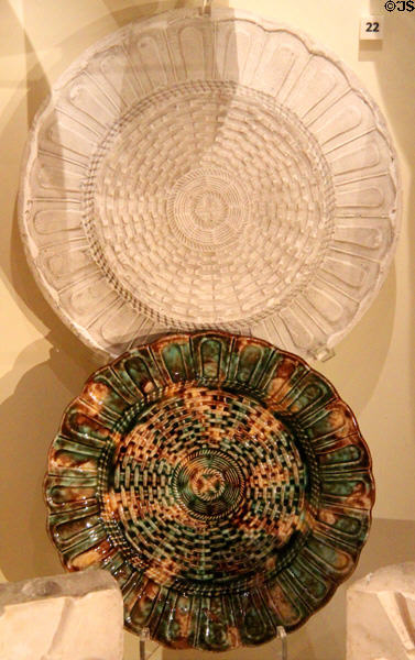 Earthenware plate (c1880) by Belfield & Co. of Prestonpans with mold inscribed 1830 at National Museum of Scotland. Edinburgh, Scotland.