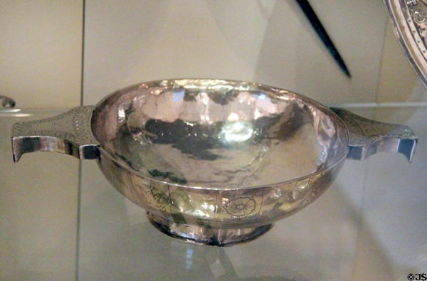 Silver quaich (1707-8) possibly by John Falconer at National Museum of Scotland. Edinburgh, Scotland.