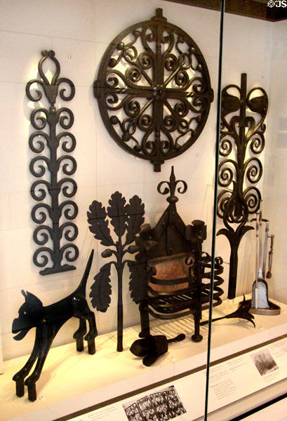 Collection of Scottish cast iron finials & art (1900-18) at National Museum of Scotland. Edinburgh, Scotland.