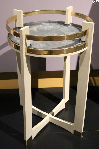 Jugendstil flower table (1902-3) by Gertrud Kleinhempel & Margarete Junge made by Werkstätten für Deutschen Hausrat Theophil Müller of Dreden-Striesen, Germany at National Museum of Scotland. Edinburgh, Scotland.