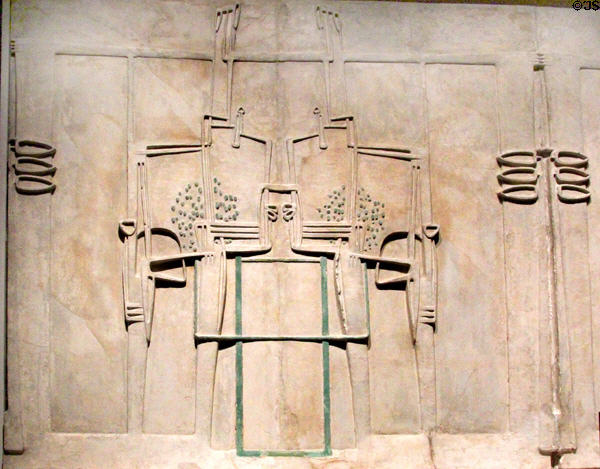 Gesso frieze for Willow Tea Room in Sauchiehall St. (1903) by Charles Rennie Mackintosh at National Museum of Scotland. Edinburgh, Scotland.