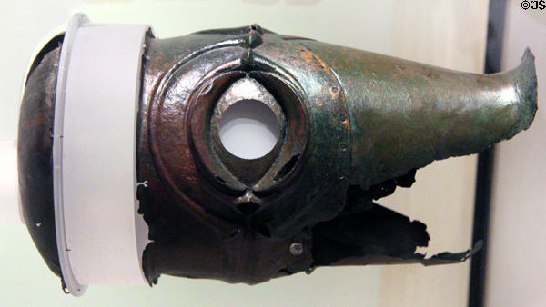 Original bronze Carnyx head (100-200) from Deskford at National Museum of Scotland. Edinburgh, Scotland.