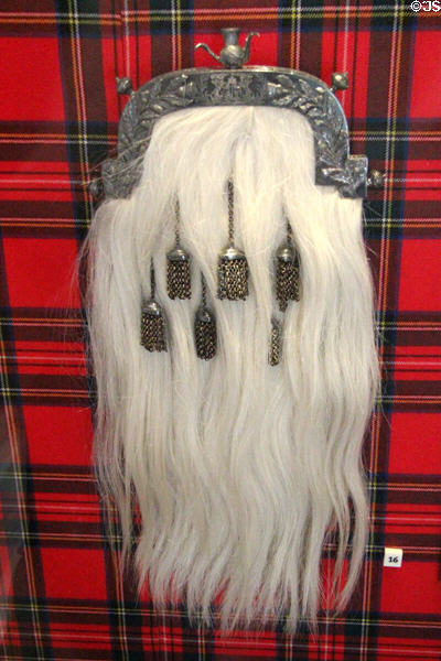 Silver mounted horsehair sporran (2nd half of 19thC) at National Museum of Scotland. Edinburgh, Scotland.