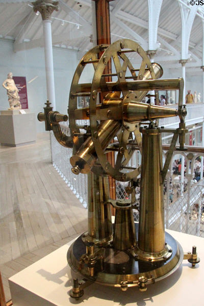 Transit theodolite (1806) by Edward Troughton of London at National Museum of Scotland. Edinburgh, Scotland.