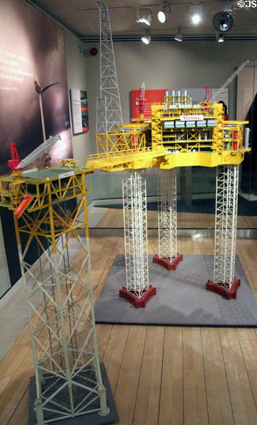 Model of Elgin wellhead & PUQ platform (2001) for North Sea oil production at National Museum of Scotland. Edinburgh, Scotland.