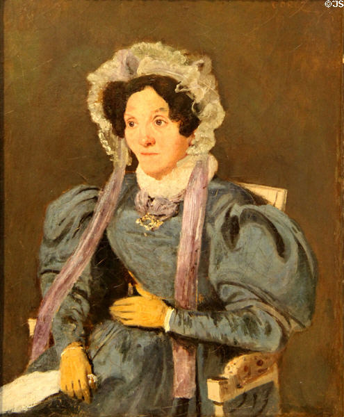 Artist's Mother painting (c1833-5) by Camille Corot at National Gallery of Scotland. Edinburgh, Scotland.