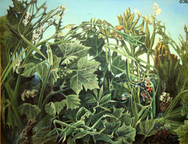 Joy of Living painting (1936) by Max Ernst at Scottish National Gallery of Modern Art Dean Gallery. Edinburgh, Scotland.