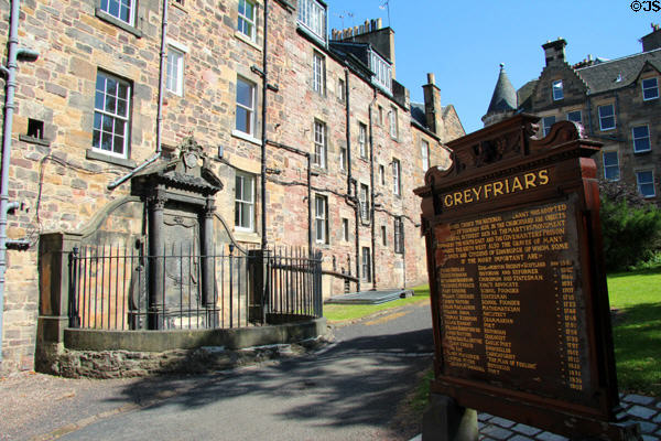 Martyrs Monument to Covenanters at Greyfriars Kirk. Edinburgh, Scotland.