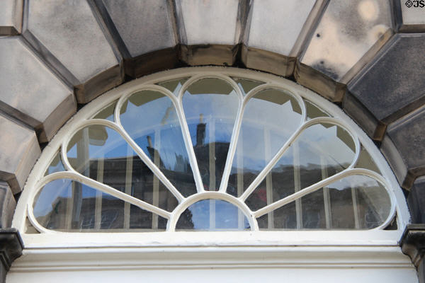 Fanlight over doorway on Charlotte Square. Edinburgh, Scotland.