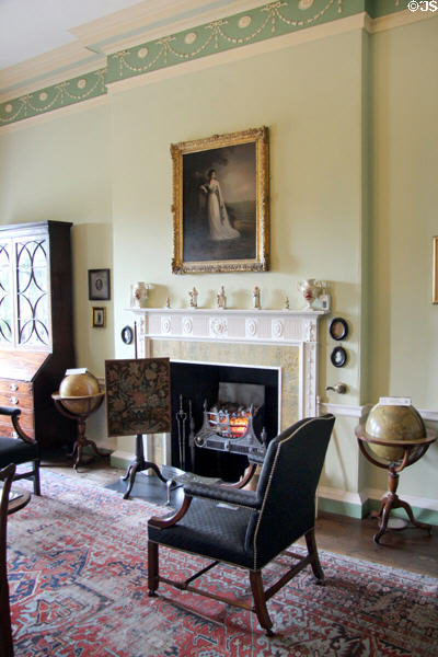 Parlour (aka back drawing room) was family sitting room at Georgian House museum. Edinburgh, Scotland.
