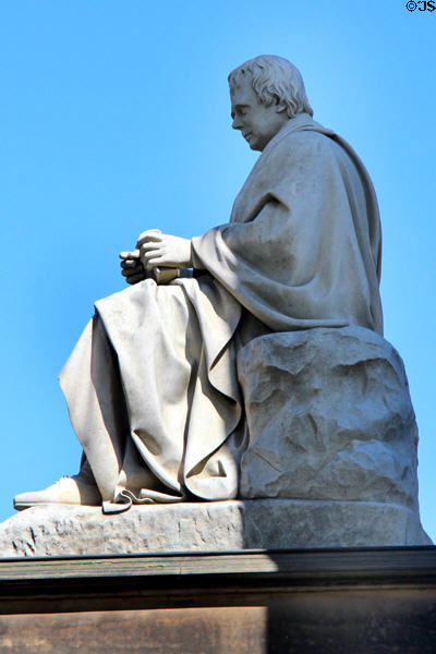 Sir Walter Scott statue (1846) by Sir John Steell at Scott Monument. Edinburgh, Scotland.