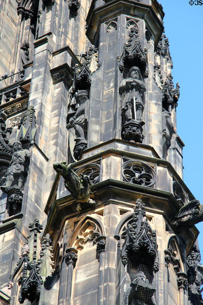 Gothic detail of Scott Monument. Edinburgh, Scotland.