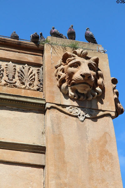Detail of Walter Scott Memorial Column (1837) by David Rhind in George Square. Glasgow, Scotland.