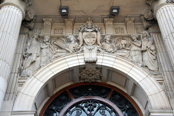 Frieze on Glasgow City Chambers (1888) by John Mossman & George Lawson. Glasgow, Scotland.