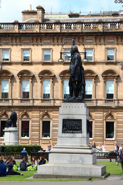 Statues on George Square. Glasgow, Scotland.