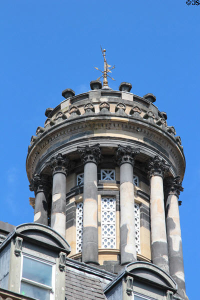 David Hamilton's Corinthian peristyle lantern (c1830) atop original Cunninghame Mansion (1778) now Gallery of Modern Art. Glasgow, Scotland.