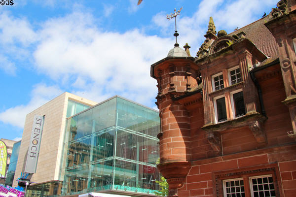 St Enoch shopping center with former St Enoch Underground Station on Buchanan St. Mall. Glasgow, Scotland.