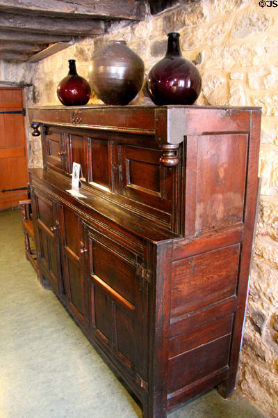 Scottish sideboard (17thC) at Provand's Lordship. Glasgow, Scotland.