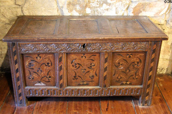 Scottish locked chest (17thC) at Provand's Lordship. Glasgow, Scotland.