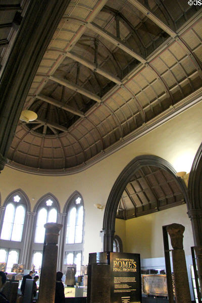 Central gallery with Roman collection at Hunterian Museum. Glasgow, Scotland.