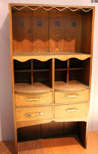 Ingram Street Oak Room sideboard (1907) by Charles Rennie Mackintosh at Kelvingrove Art Gallery. Glasgow, Scotland.