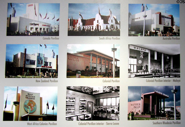 Photos of Empire Exhibition (1938) pavilions in Heritage Centre in Bellahouston Park. Glasgow, Scotland.