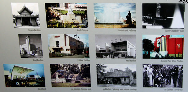 Photos of Empire Exhibition (1938) pavilions in Heritage Centre in Bellahouston Park. Glasgow, Scotland.