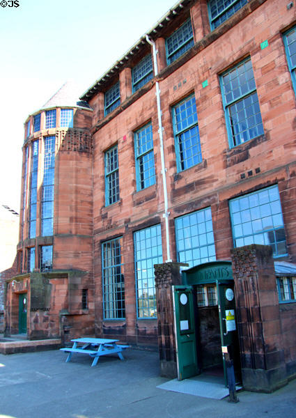 Street facade of Scotland Street School. Glasgow, Scotland.