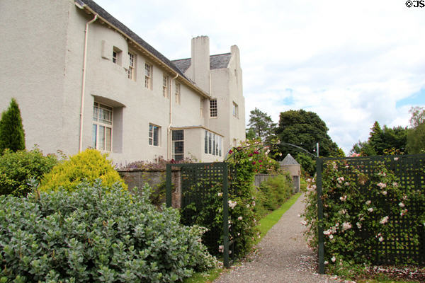 The Hill House (1902-4) with original decorative schemes & furniture now operated as a house museum by National Trust for Scotland (NTS). Helensburgh, Scotland. Architect: Charles Rennie Mackintosh.
