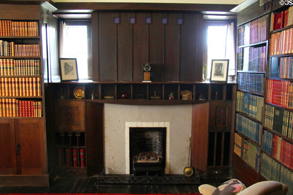 Library at Hill House. Helensburgh, Scotland.