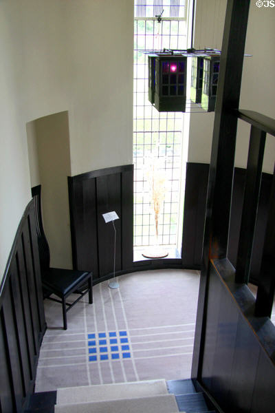 Stairwell at Hill House. Helensburgh, Scotland.