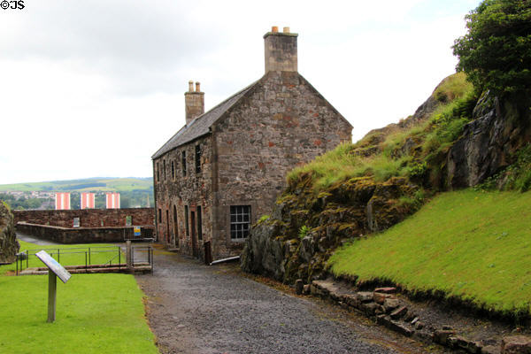 French Prison (1790) used to hold Napoleonic wars prisoners at Dumbarton Castle. Glasgow, Scotland.