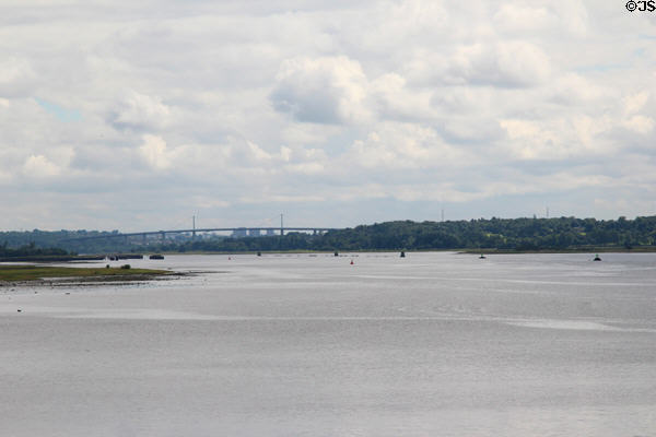 River Clyde looking east from Dumbarton Castle. Glasgow, Scotland.