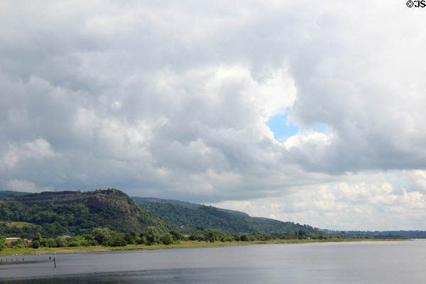 River Clyde looking west from Dumbarton Castle. Glasgow, Scotland.
