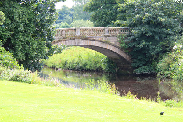 Garden bridge at Pollok House. Glasgow, Scotland.