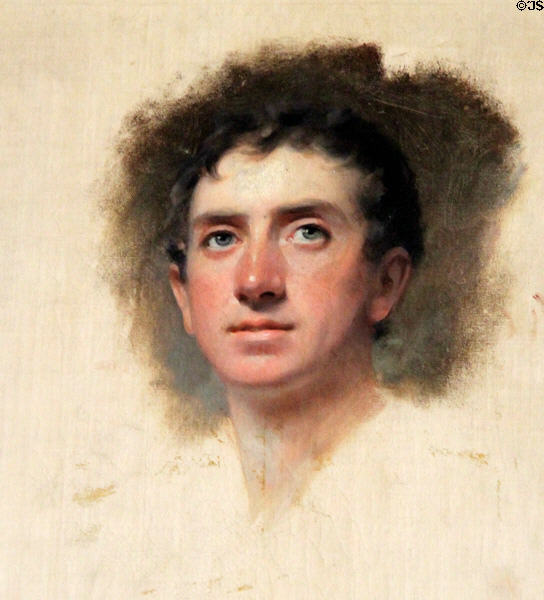 Portrait of Sir John Maxwell (1822) by Henry Raeburn (unfinished by artist's death) at Pollok House. Glasgow, Scotland.
