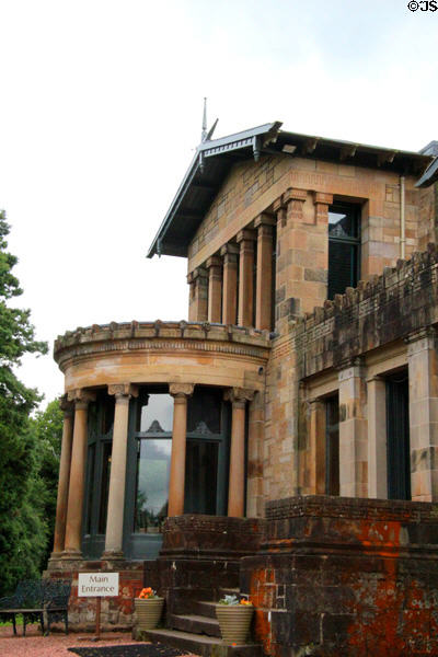 Entrance facade of Holmwood. Glasgow, Scotland.