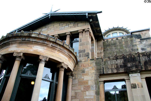 Greek themes used on facade of Holmwood. Glasgow, Scotland.
