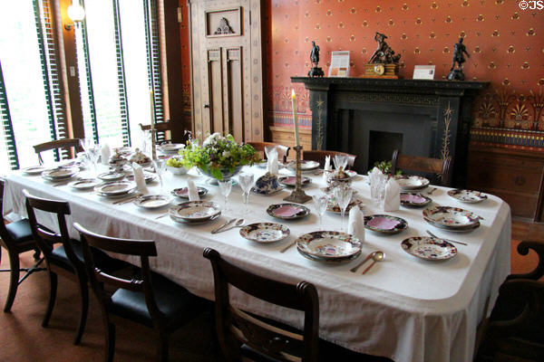 Dining room at Holmwood. Glasgow, Scotland.