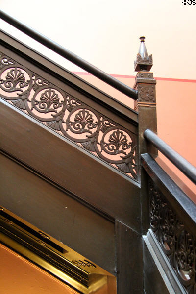 Carved balustrade at Holmwood. Glasgow, Scotland.