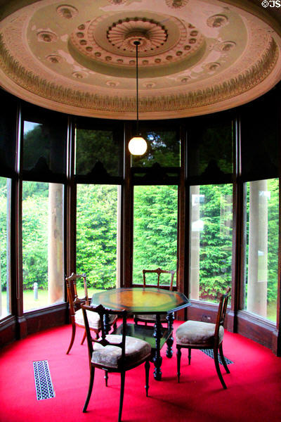 Round parlor sitting area at Holmwood. Glasgow, Scotland.