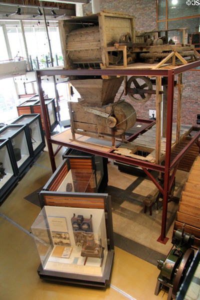 Gallery of early farm machinery at National Museum of Rural Life. Kittochside, Scotland.