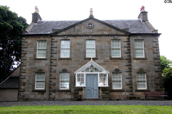 Reid farmhouse (1783) run as 1970s house museum by National Trust for Scotland at National Museum of Rural Life. Kittochside, Scotland.