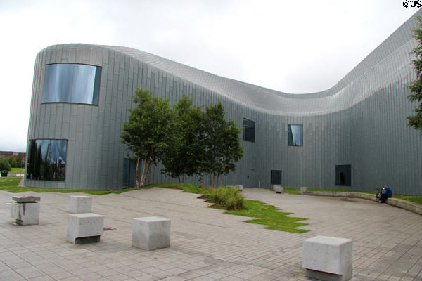 Sculpted walls of Riverside Museum. Glasgow, Scotland.