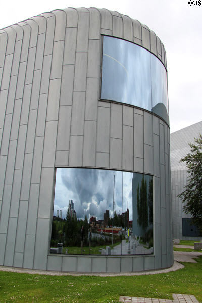 Rounded section of Riverside Museum. Glasgow, Scotland.
