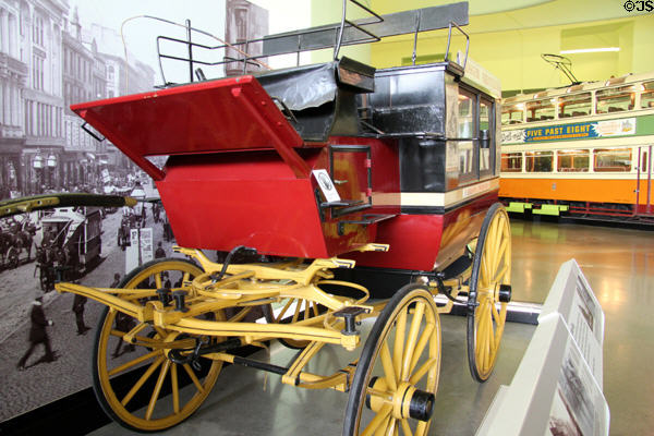 Station bus at Riverside Museum. Glasgow, Scotland.