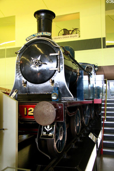 Caledonian Railway locomotive no. 123 (1886) by Neilson & Co. of Glasgow at Riverside Museum. Glasgow, Scotland.