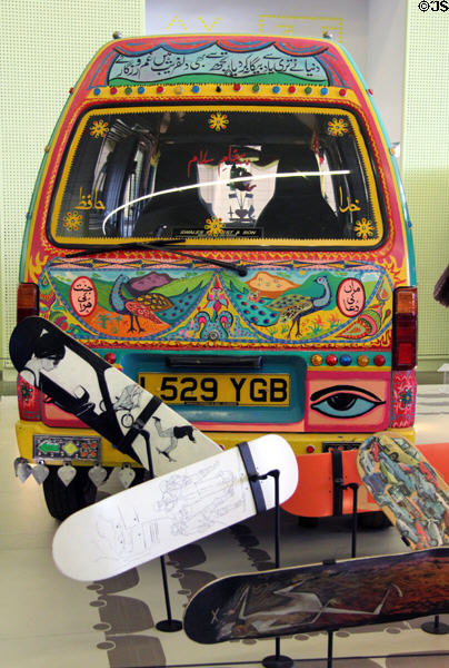 Van painted in Pakistan (1997) at Riverside Museum. Glasgow, Scotland.