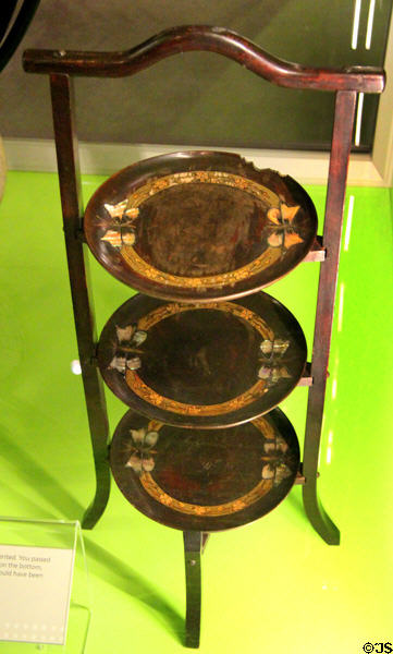 Cake stand (c1920) at Riverside Museum. Glasgow, Scotland.