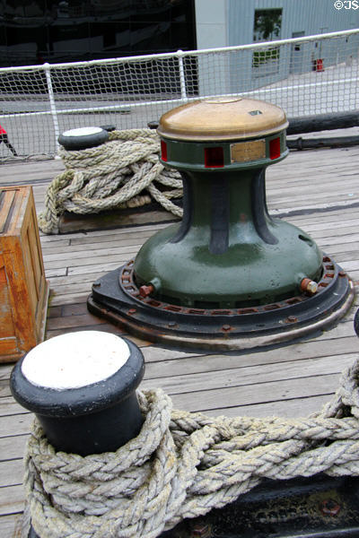 Capstan of Glenlee Tall Ship. Glasgow, Scotland.